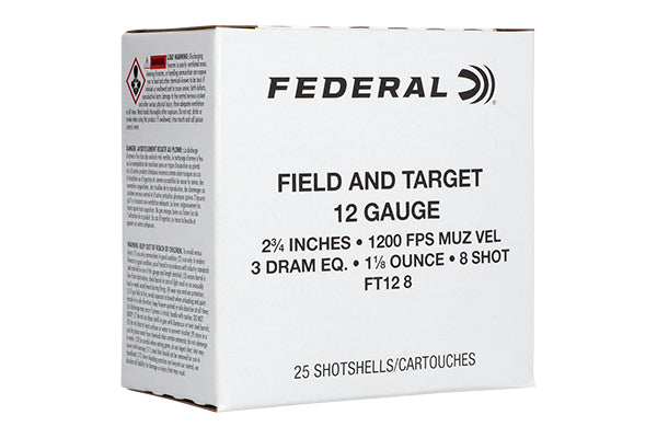 12GA Federal #8 Shot - 25 Rounds