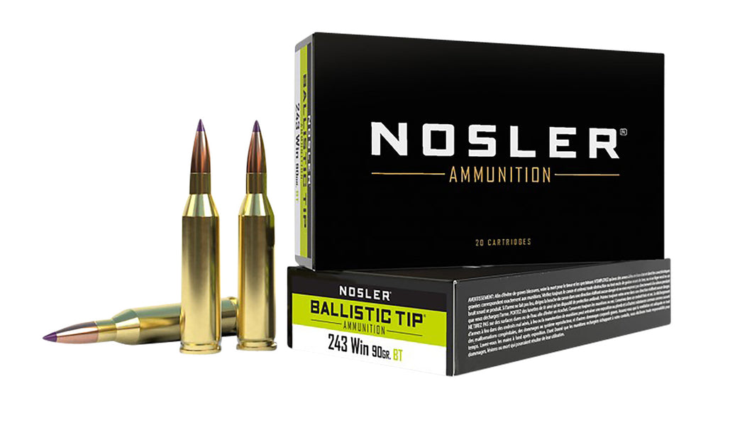 .243WIN Nosler Ballistic Tip 90gr - 20 Rounds