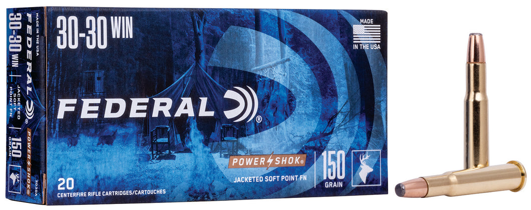 .30-30WIN Federal PowerShok 150gr JSP - 20 Rounds