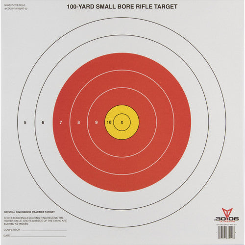 100yd Small Bore Rifle Target - 20 Pack