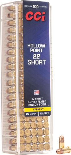CCI Varmint .22 Short - 100rd