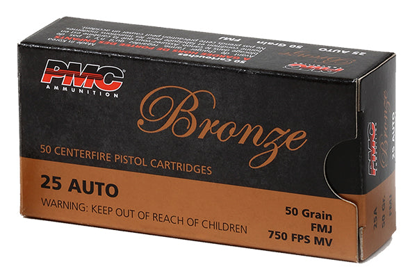 .25ACP PMC 50gr FMJ - 50 Rounds