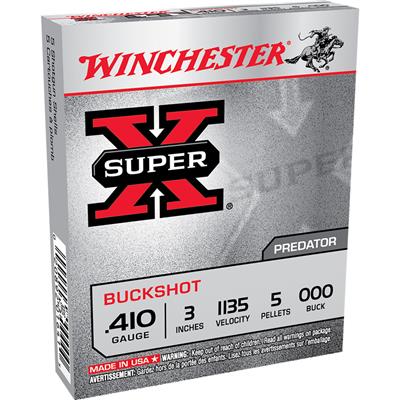 .410GA Winchester Super-X 3 inch 5 pellet 000 Buckshot - 5 Rounds