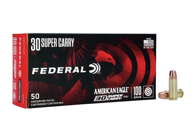 .30 Super Carry Federal 100gr FMJ - 50 Rounds